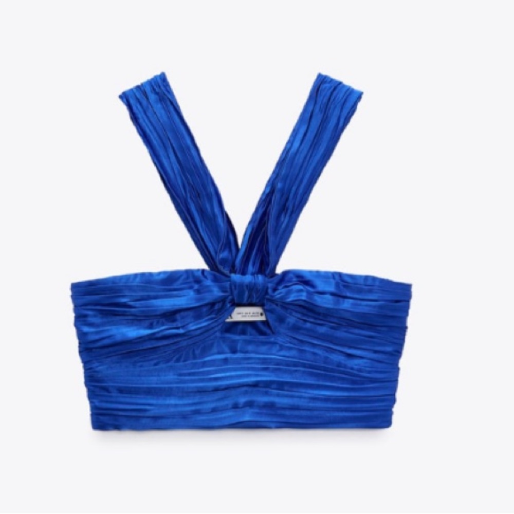 NEW! Zara Cobalt Blue Cropped Top